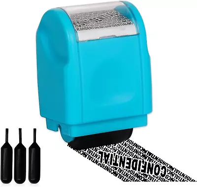 Identity Theft Stamp Identity Guard Roller Stamp Wide Rolling Security Stamp ID • £9.47
