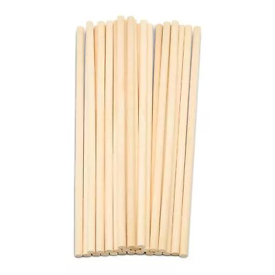 Dowel Rods Wood Sticks Wooden Dowel Rods 1/4 X 12 Inch Unfinished Hardwood Stick • $14.67