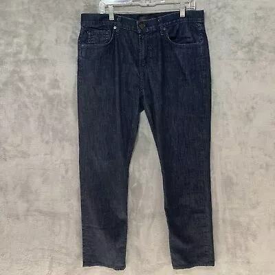 J Brand Jeans Mens 36x29.5 Kane Slim Fit Straight Leg Dark Wash Blue Denim • $26.81