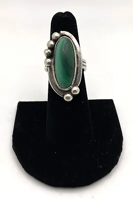 Cape Cod Artisan Stan Davidson Sterling Silver Malachite Ring Size 6 • $95