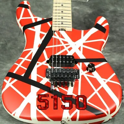 EVH Guitar Striped Series 5150 Red With Black And White Stripes Van Halen • $1490.56