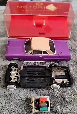 1967 IDEAL MOTORIFIC 1:43 SCALE PURPLE GRAND PRIX SLOT CAR W/CASE • $39.99