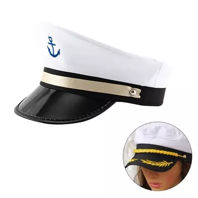 Sailor Hat For Women Male Party Navy Hat Badges Captain Hat Halloween Party Hat • $14.83