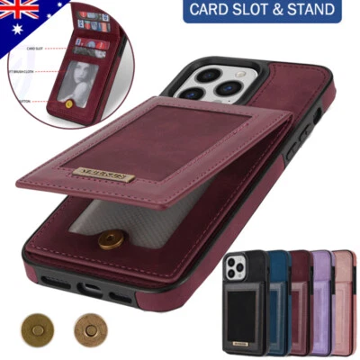 $15.99 • Buy For IPhone 15 14 13 12 11 Pro Max XR 8 Plus Case Leather Wallet Card Stand Cover