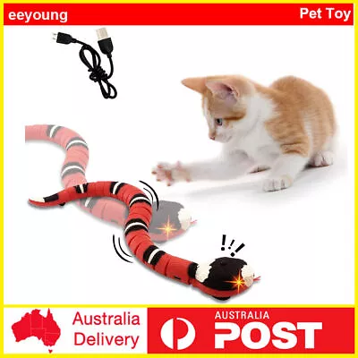 Pet Cat Toy Smart Sensing Snake Toys Cats USB Charging Electron Interactive Toy • $17.96