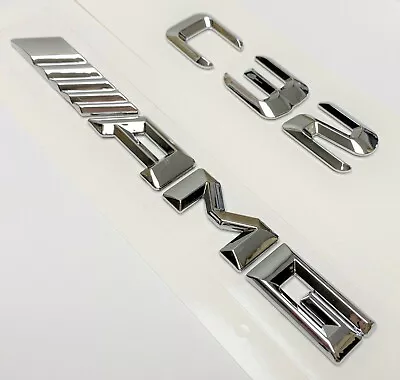 #1 C32 + Amg Chrome Fit Mercedes Rear Trunk Emblem Badge Nameplate Decal Numbers • $24.99