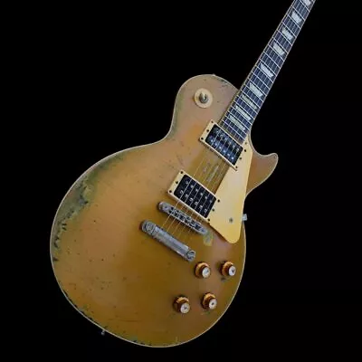 Vintage Electric Guitar Nitro Finish Gold Top 1 PC Body And Neck High Quality • $343.90