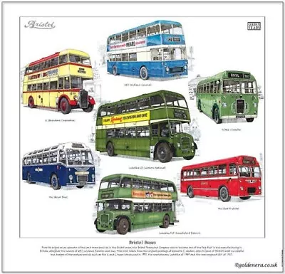 BRISTOL BUSES - Fine Art Print - K SC4LK MW VRT Lodekka LD & FLF Illustrated • $12.25