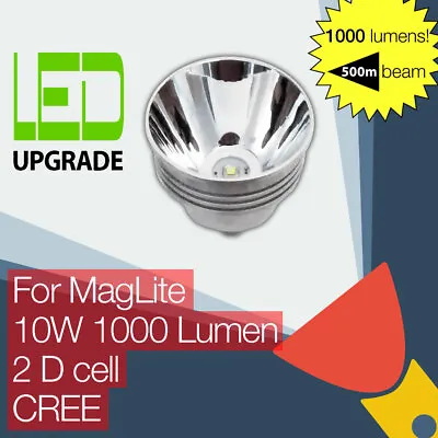MagLite LED Conversion Upgrade Bulb 1000LM Torch Flashlight 2D Cell • $54.95