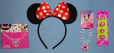 Disney Minnie Mouse-headband-necklace-bracelet-rings-girls Costume Accessories • $17.50