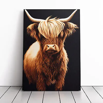 £19.95 • Buy Splendid Highland Cow Canvas Wall Art Painting Framed Decor Poster Print Picture