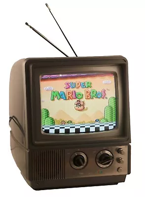 Vintage 1980 TMK 9  Portable CRT Retro Gaming Color TV -Knobs Dials Antennas • $224.99