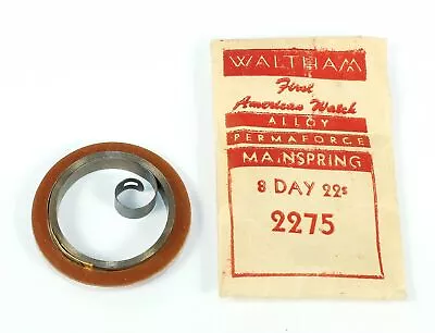 £19.51 • Buy Waltham 8 Day Car Clock / Travel Clock Mainspring 8 DAY 22S Part # 2275 - BV701