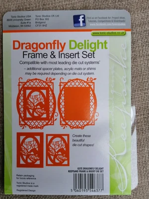 £5 • Buy NEW Tonic Studio - DRAGONFLY DELIGHT FRAME & INSERT SET - 4 Cutting Dies  