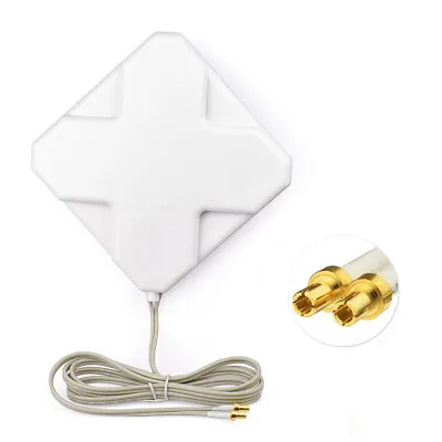 Eightwood 35dBi 4G LTE Antenna MIMO Dual TS9 Male Connector Antenna Panel Aerial • $22.07