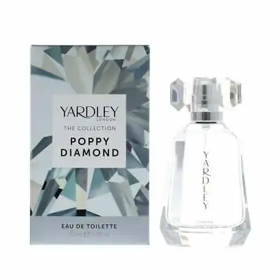 Yardley Poppy Diamond 50ml Edt Spray For Her - New Boxed & Sealed - Free P&p • £10.95