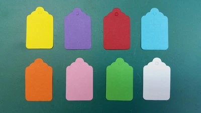 £3.50 • Buy Coloured UnStrung String Kraft Tags Swing Price Tickets Jewellery Labels