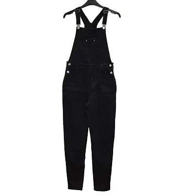 £12.99 • Buy George Black Tapered Stretch Denim Dungarees Uk Girl's Age 13-14 Yrs W27 L28
