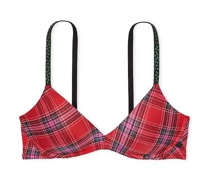 Victoria's Secret Sexy Tee Wireless Smooth Push-Up Tartan 34C NWT • $25