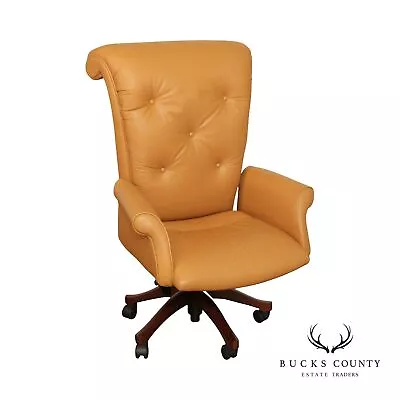 Leathercraft Tufted Leather Executive Office Armchair (K) • $1095