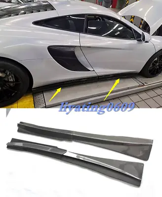 For Mclaren Mp4-12c 650s Real Carbon Fiber Sideskirts Side Skirt Lip Cover 4pcs • $790.19