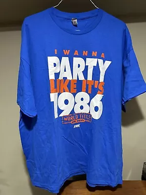 New York Mets Party Like It’s 1986 Men’s Blue Shirt Size 3XL New Old Stock • $10.99