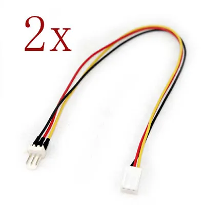 2x  3 Pin Fan Power Splitter Cable Lead 1 Female To  Male Motherboard 25cm • $0.99