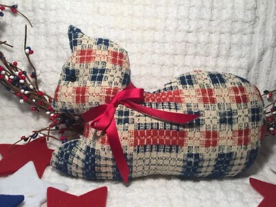 $9.50 • Buy Antique Americana Overshot Coverlet Cat Mini Cupboard Tuck ~ Bowl Filler ~ AAFA