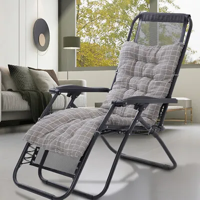Relaxing Outdoor Sun Lounger Reclining Day Bed Garden Patio Beach Chair Recliner • £10.95