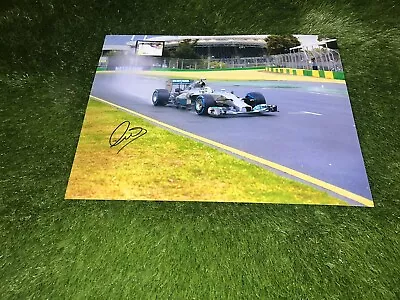 LEWIS HAMILTON FORMULA ONE GENUINE HAND SIGNED AUTHENTIC COA 16x12 • £79.99