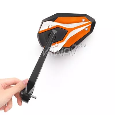 Bar End Mirrors VIPERII Orange Black Fits Some Aprilia W/ Threaded OEM Handlebar • $123.50