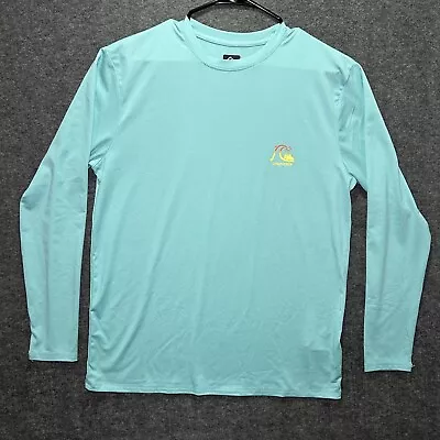 Men's Quiksilver UPF 50+ UV Protect Swim Surf Long Sleeve Shirt Size Medium Blue • $12.95