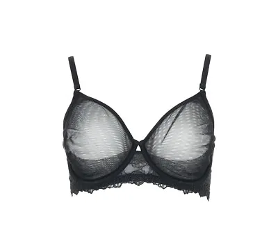 La Perla Women's Black Bella Sheer Underwire Bra L71101 Size 38B • $149.25