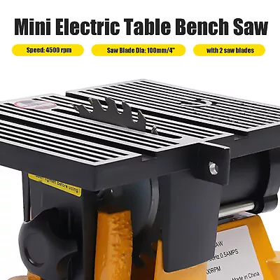 4  Mini Table Saw DIY Woodworking Polish Cutting Tool Bench Saw Machine 4500 Rpm • £56.99