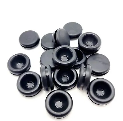 1/2  Solid Rubber Grommet Panel Knockout Plugs For 1/16” Thick Walls 5/8  OD Top • $10.95