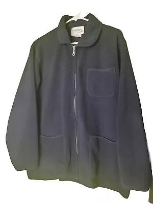 Vintage Allegheny Trail Fleece Jacket  Navy Blue Adult Size Large VTG • $15.67