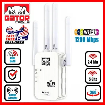 WiFi Range Extender Repeater Wireless Amplifier Router Signal Booster 1200Mbps • $19.99