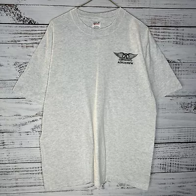 Vintage 90s Aerosmith Aerocrew Stage Crew Tour Band T-Shirt Merch Men’s Large • $39.99