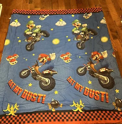 2020 Nintendo Super Mario Eat My Dust Comforter 72x86  Great For Sewing Project • $20