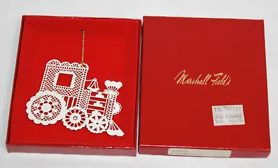 Vintage Marshall Fields Die Cut Train Engine Christmas Ornament • $4.99