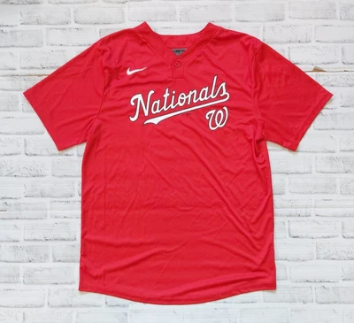$14.99 • Buy Nike Washington Nationals MLB Jersey 24 Short Sleeve Large Shirt Men's Red