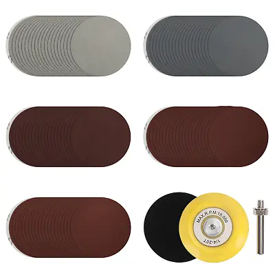 102PCS 3 Inch Sanding Discs 800-5000 Grit For Drill Wet Dry Hook Loop Sandpaper • $10.20