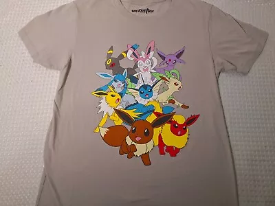 Pokemon Eevee Evolutions Grey Cotton T-shirt Size S We Love Fine • $14.99