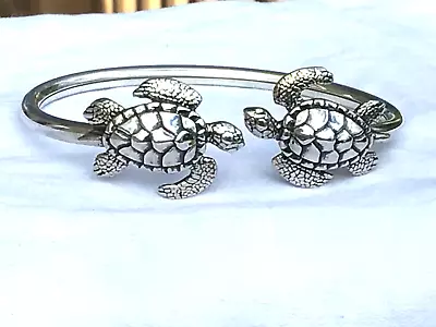 Sterling Turtle Bangle Heavy Sterling KABANA • $68