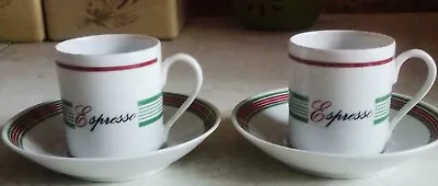 Vintage Set Of Prestige Crown Porcelain Espresso Mugs And Saucers • $12.50