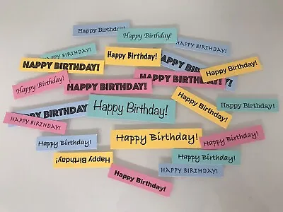 £1.25 • Buy 20 Birthday Card Sentiments Banners. Hand Made. Card Toppers. PAPER 120gsm