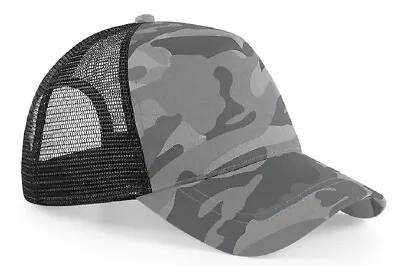 Arctic Jungle Or Midnight Camo Meshback Snapback Trucker Cap Cotton Baseball Hat • £8.99