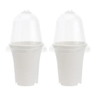  2 Pcs Planting Pot With Lid Vegetable Cloche Dome Cover Planter • £6.19