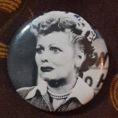 Lucille Ball VINTAGE Pin I Love Lucy Black And White MOVIE STAR Hat Coat  • $9.99