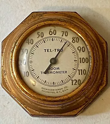 Vintage Dome Glass Metal Tel-Tru Room Thermometer Owned By My Uncle • $29.95